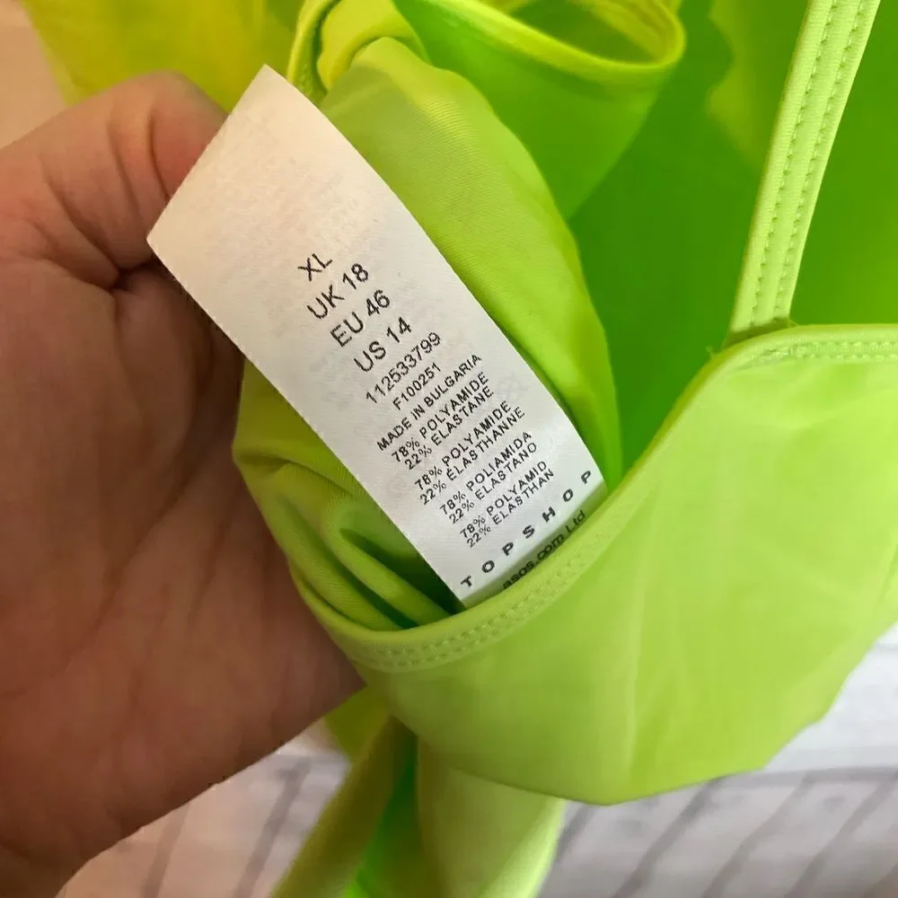 TopShop Green Dress/Cover Up Size 14